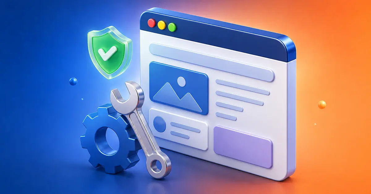 Website technical support: monitoring, content updates, and security